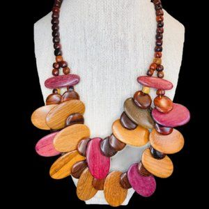 Wooden necklace Hand made from Costa Rica